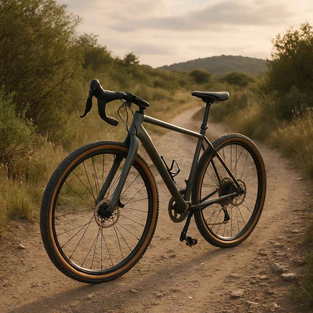 Gravel bike on a trail