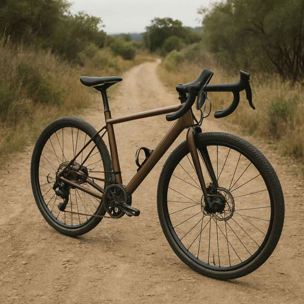 Gravel bike on a trail