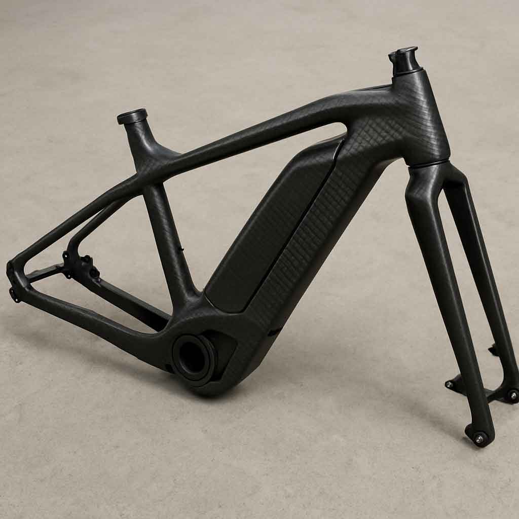 Carbon fiber e-bike frame