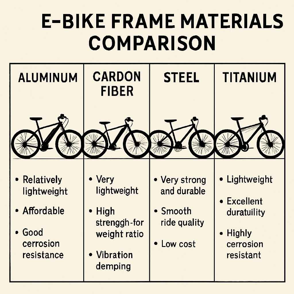 Understanding Different E-Bike Frame Materials
