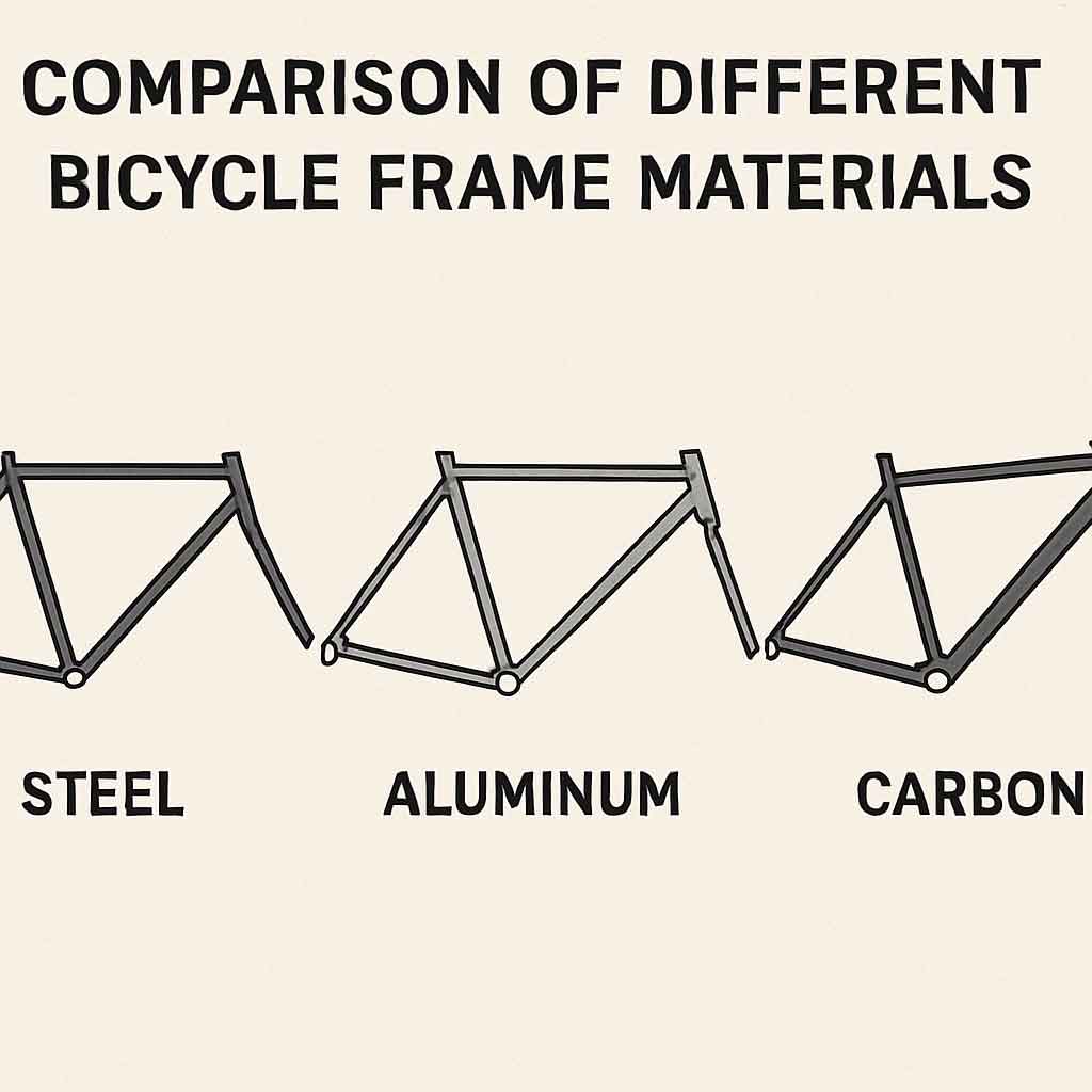 Comparison of different bicycle frame materials