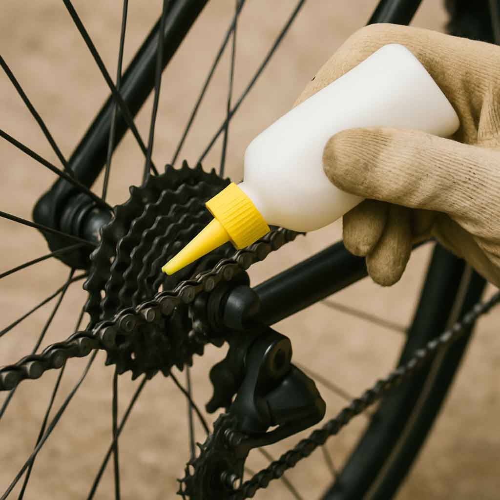 Applying chain lubricant