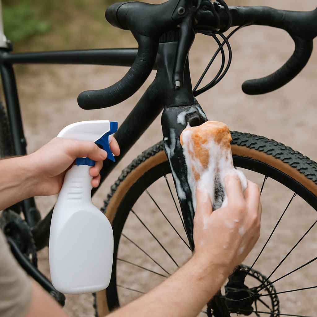 Cleaning a gravel bike fork