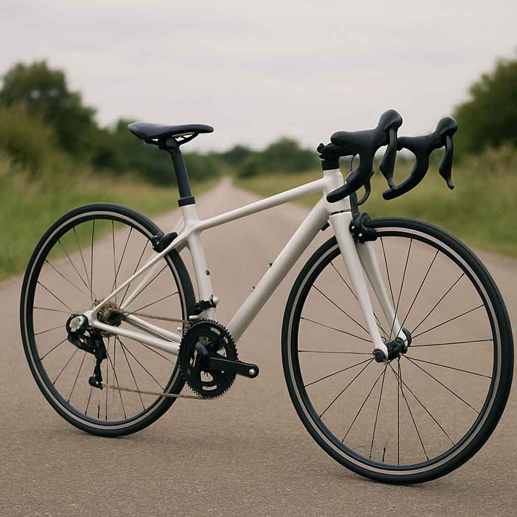 lightweight female bike on a road