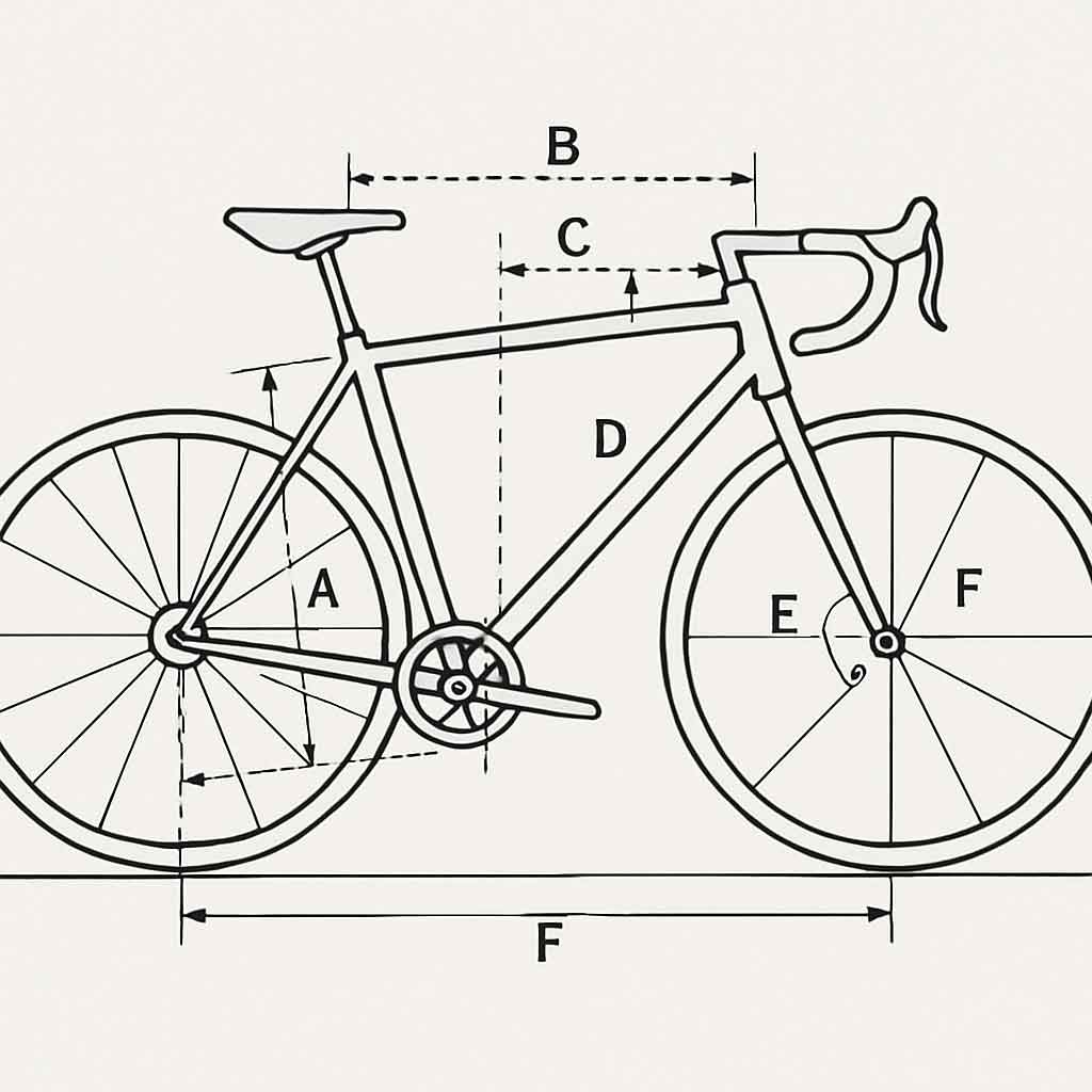 bike geometry illustration