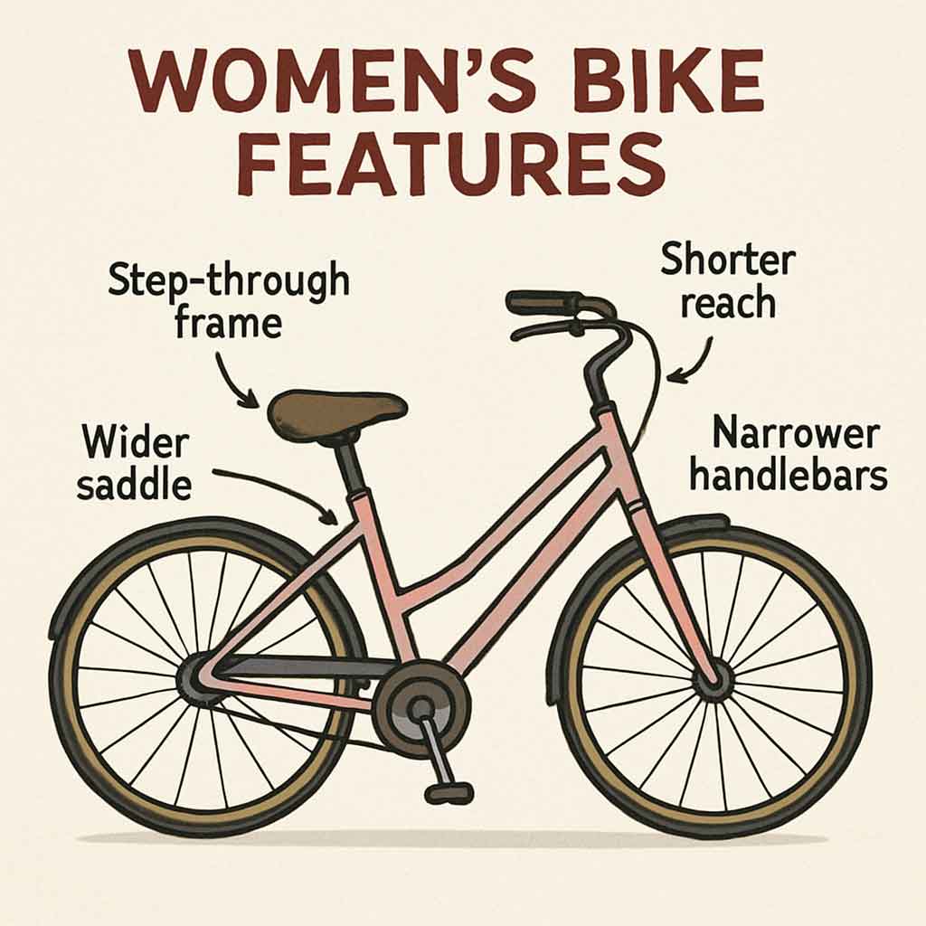Women's bike features