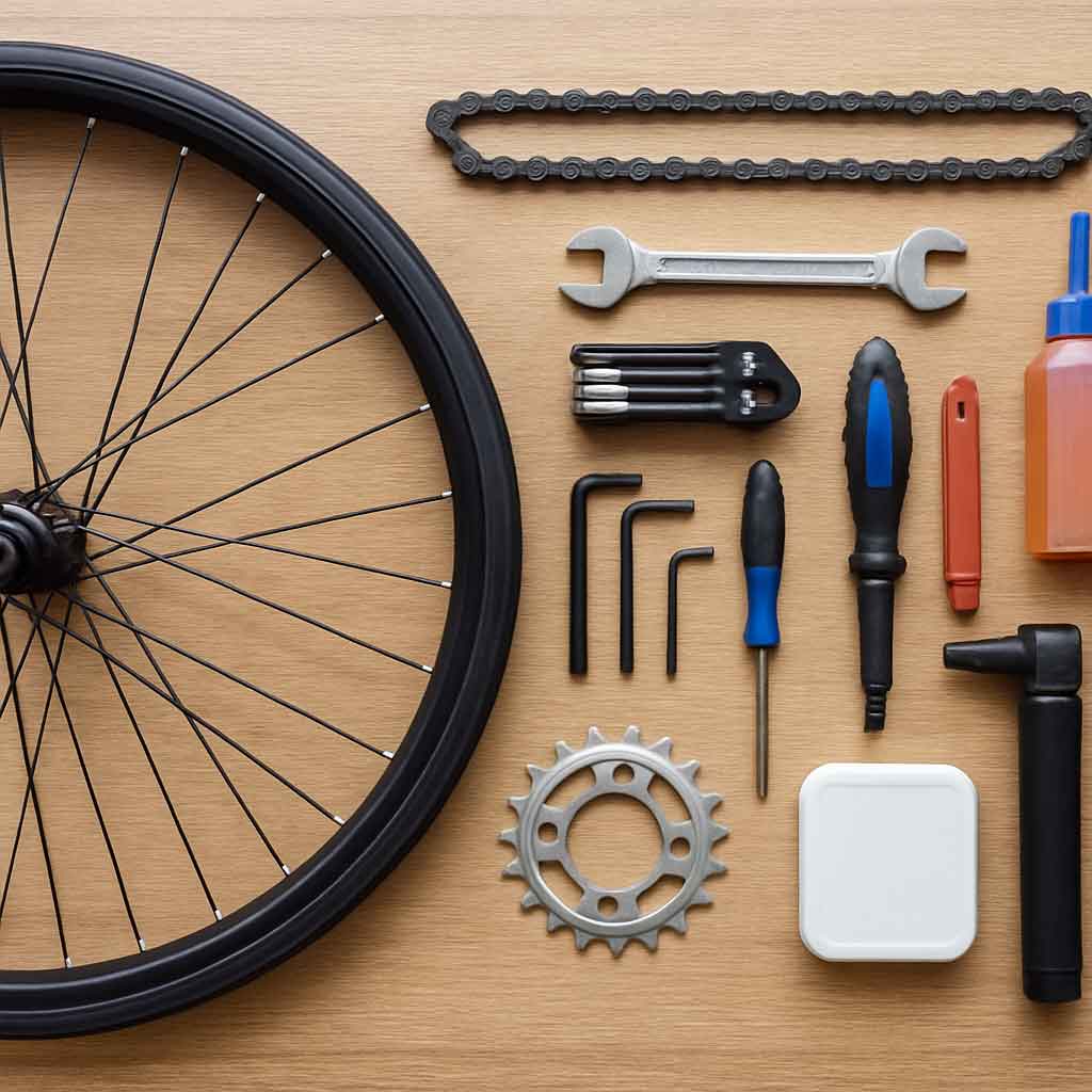 Bike maintenance tools and equipment