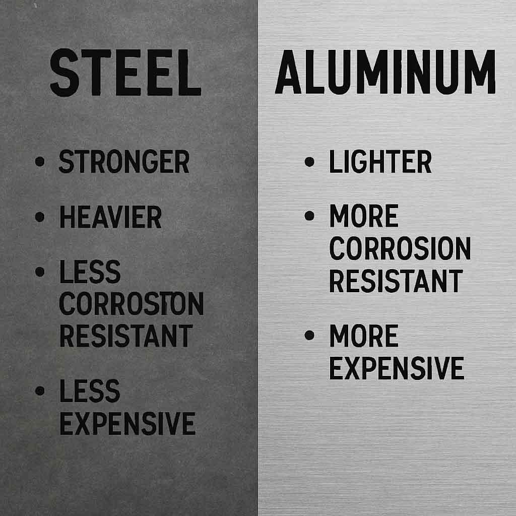 Steel and aluminum comparison