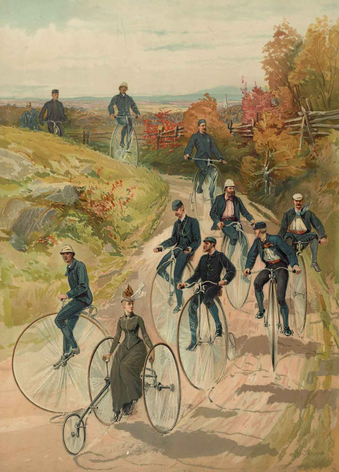 Cyclists enjoying a ride on steel bikes
