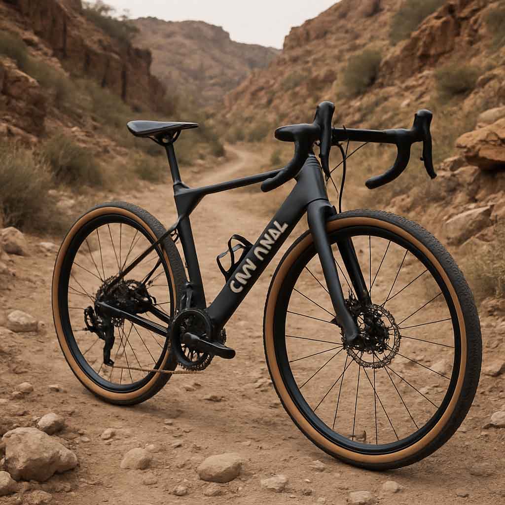 Canyon Grail CF SL on a rocky path