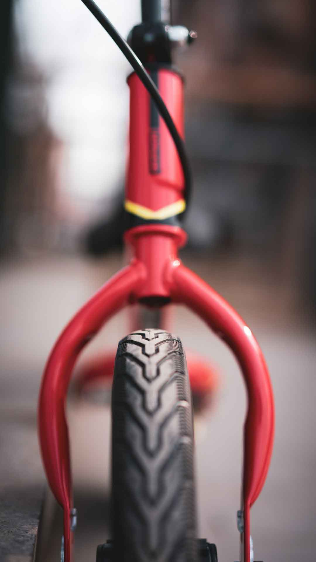 Pumping up a bicycle tire
