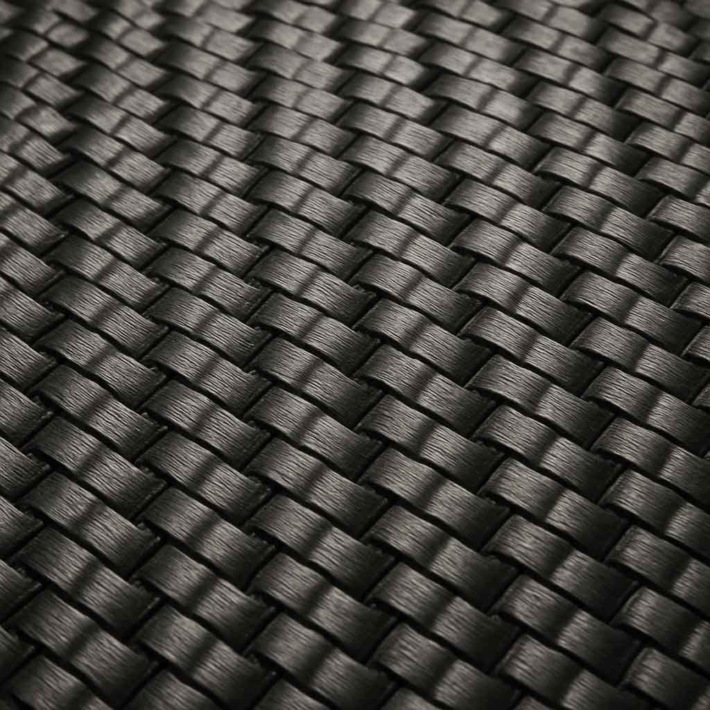 Close-up of a carbon fiber weave