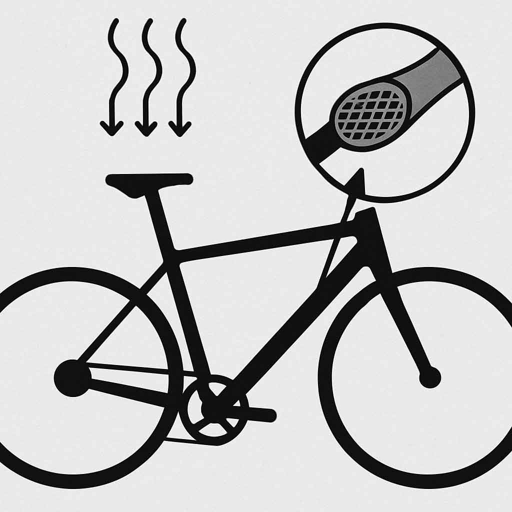 Carbon frame vibration damping