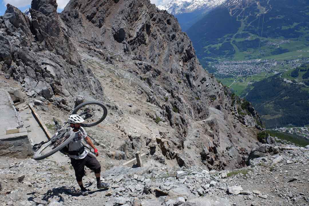 Mountain biker enjoying a trail ride