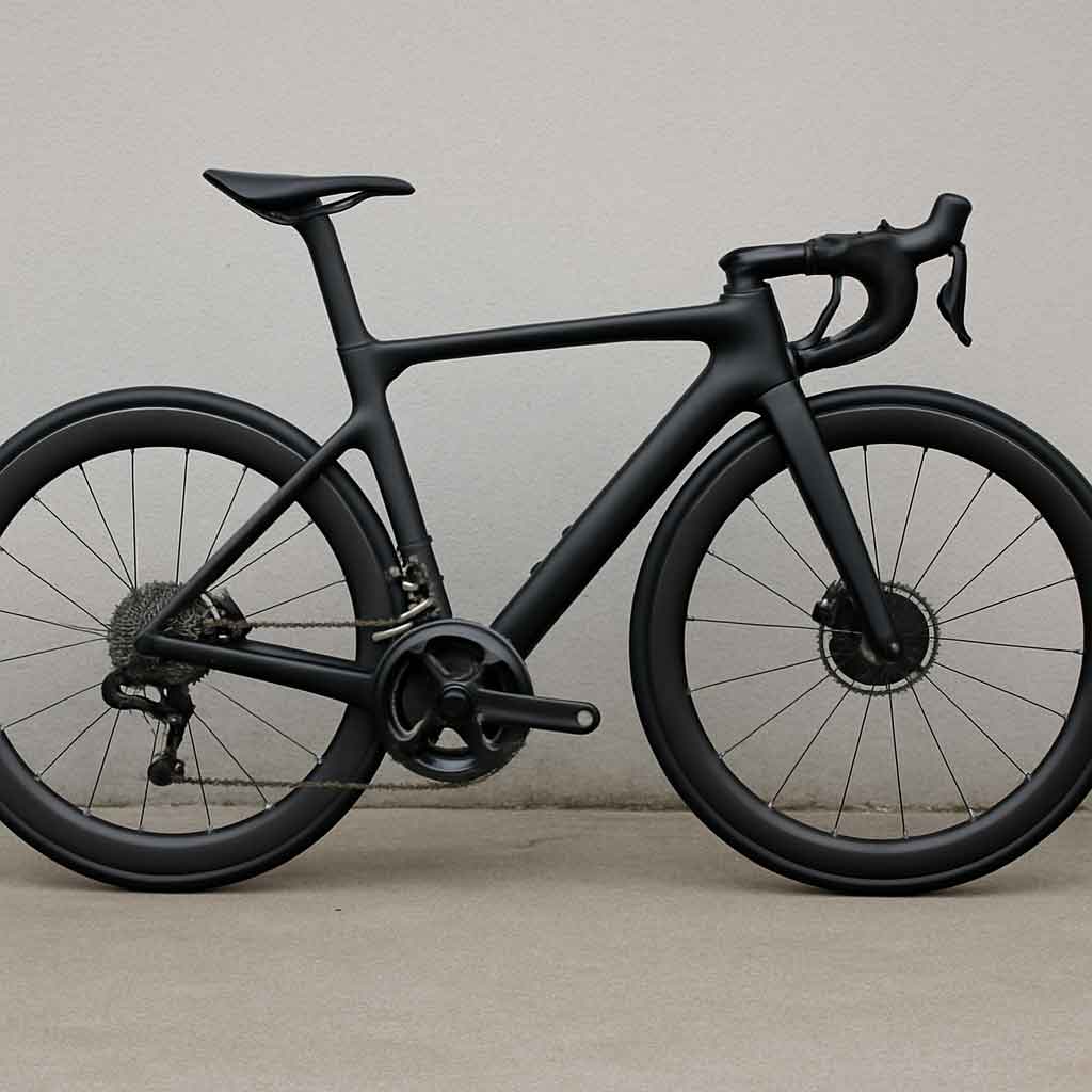 Sleek and aerodynamic carbon bike