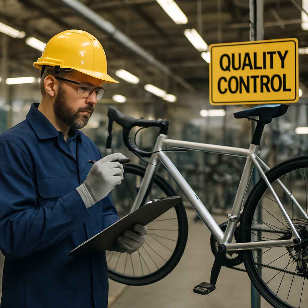 Quality control in bicycle manufacturing
