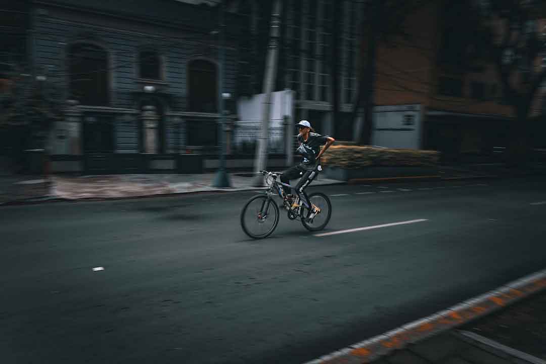 Cyclist riding a carbon bike