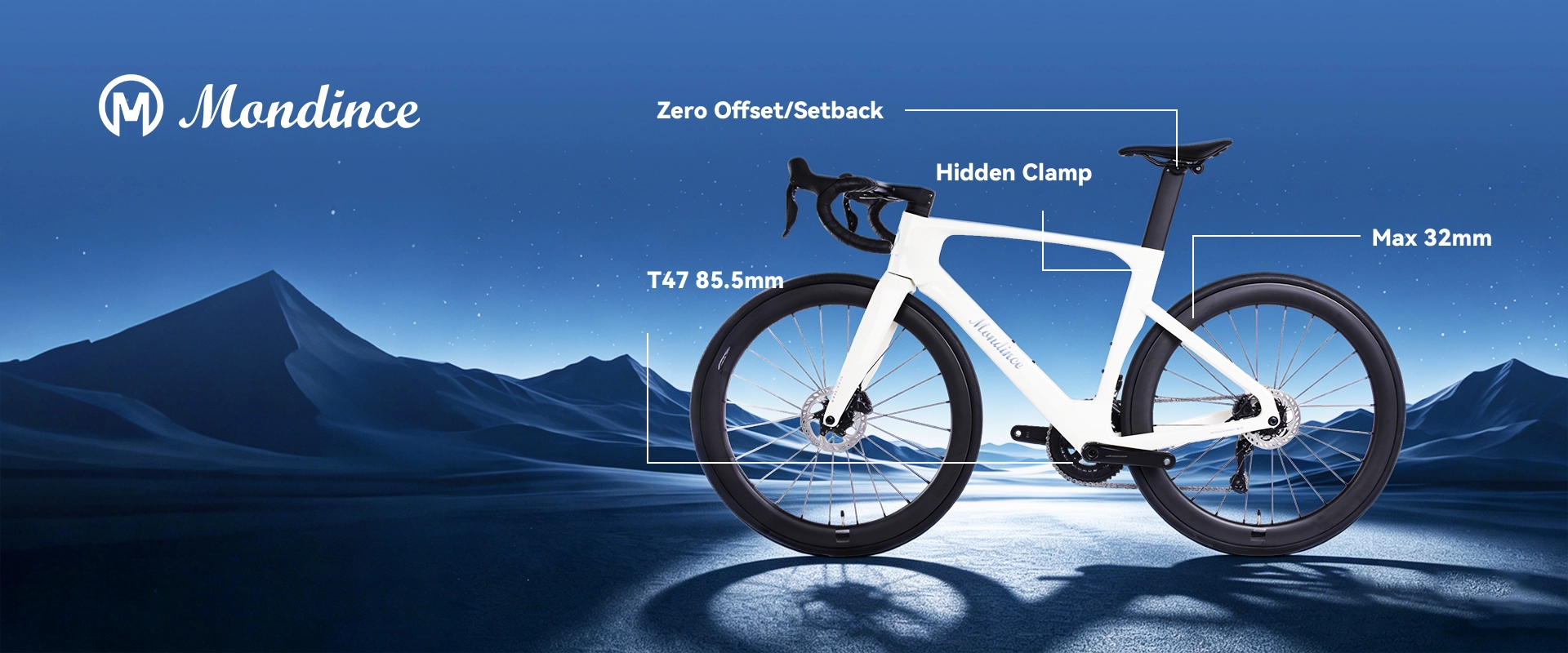 FM126 ULtra Light Aero Road Bike Frame - Mondince Carbon Frame