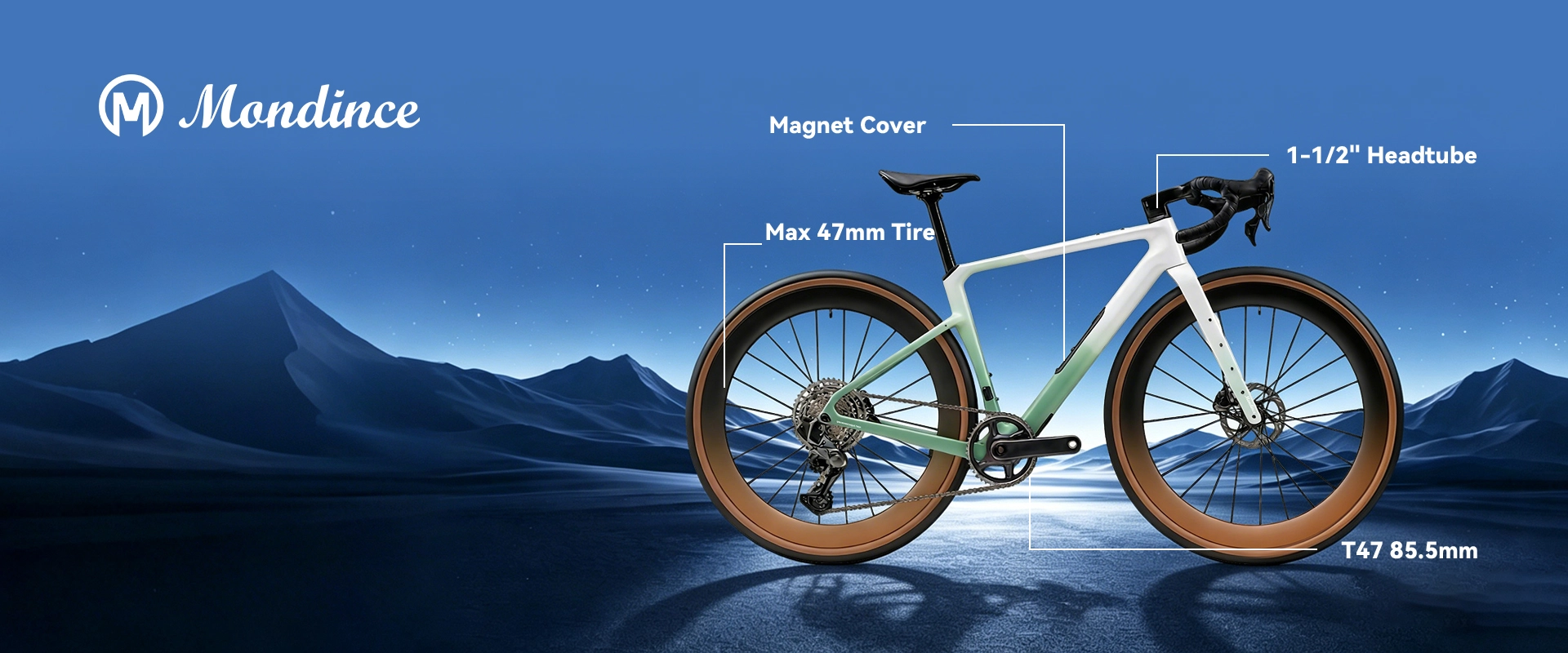 New AERO Design Carbon Gravel Bike Frame FM336 - Mondince Carbon Frame