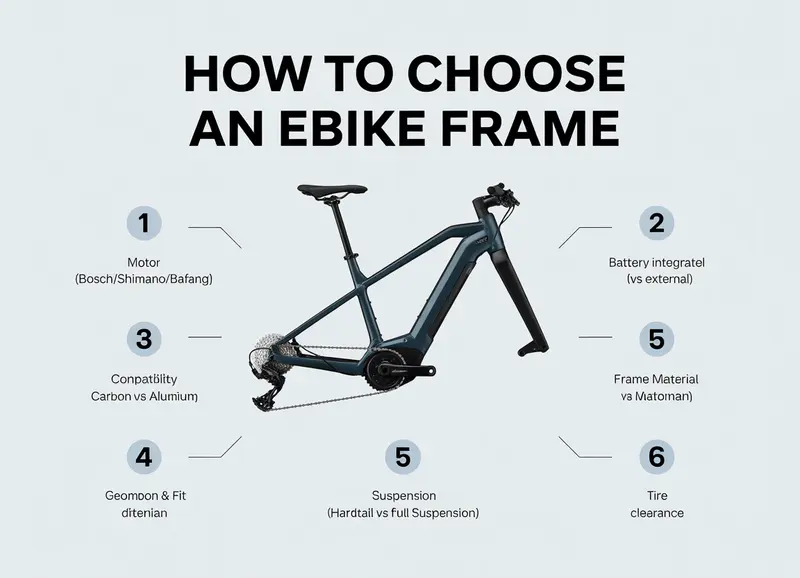 How to Choose the Right Ebike Frame – Motor Compatibility, Battery & Geometry