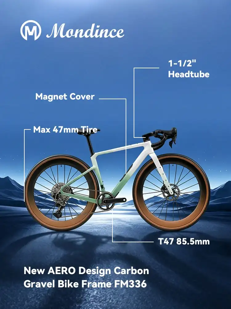 New AERO Design Carbon Gravel Bike Frame FM336 - Mondince Carbon Frame