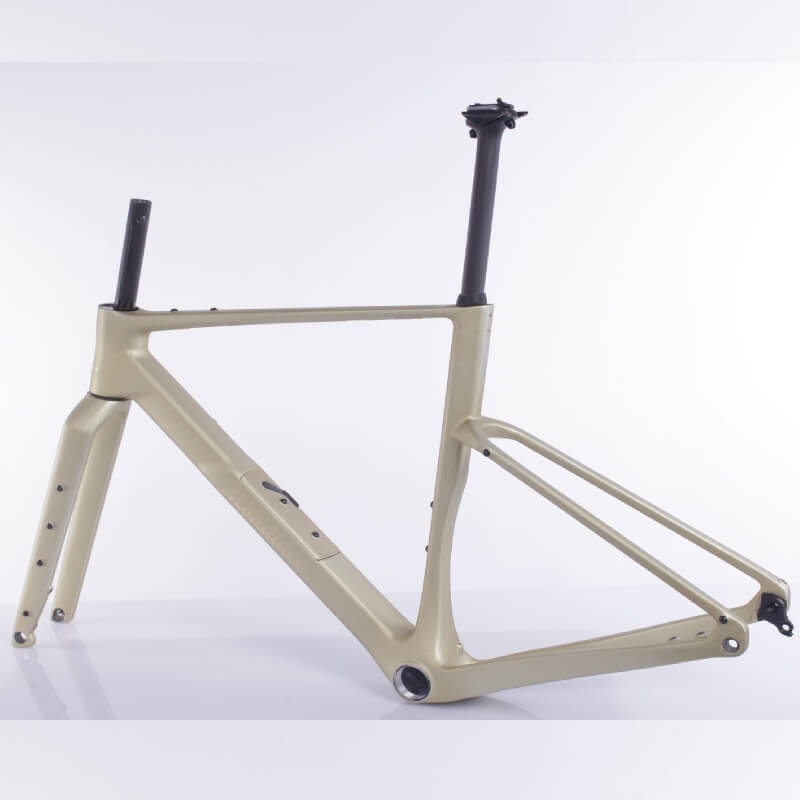 Gravel bike frame with chainstay and downtube protector