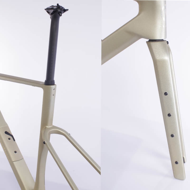 gravel bike frame with protector