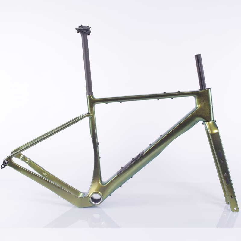 FM356 carbon gravel frame max 52T chainring for touring bikepacking