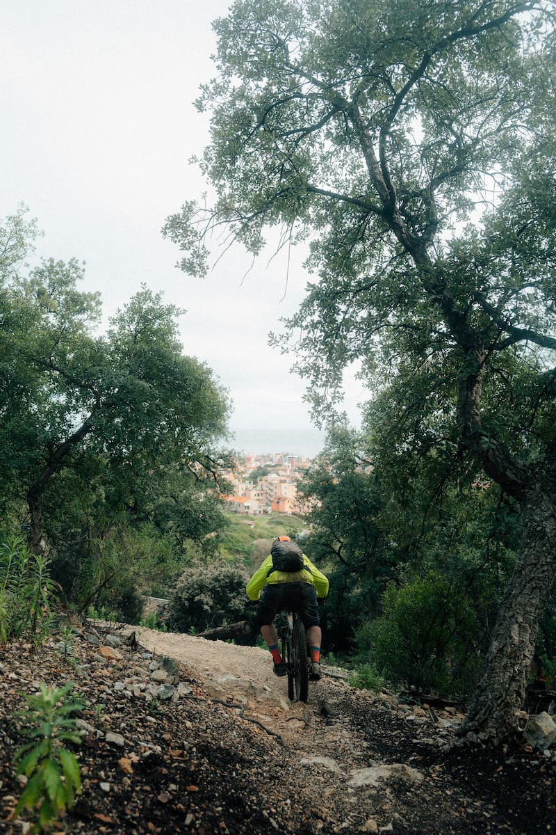 Gravel bike on a mountain trail