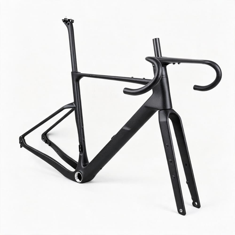 Gravel bike frame with chainstay and downtube protector
