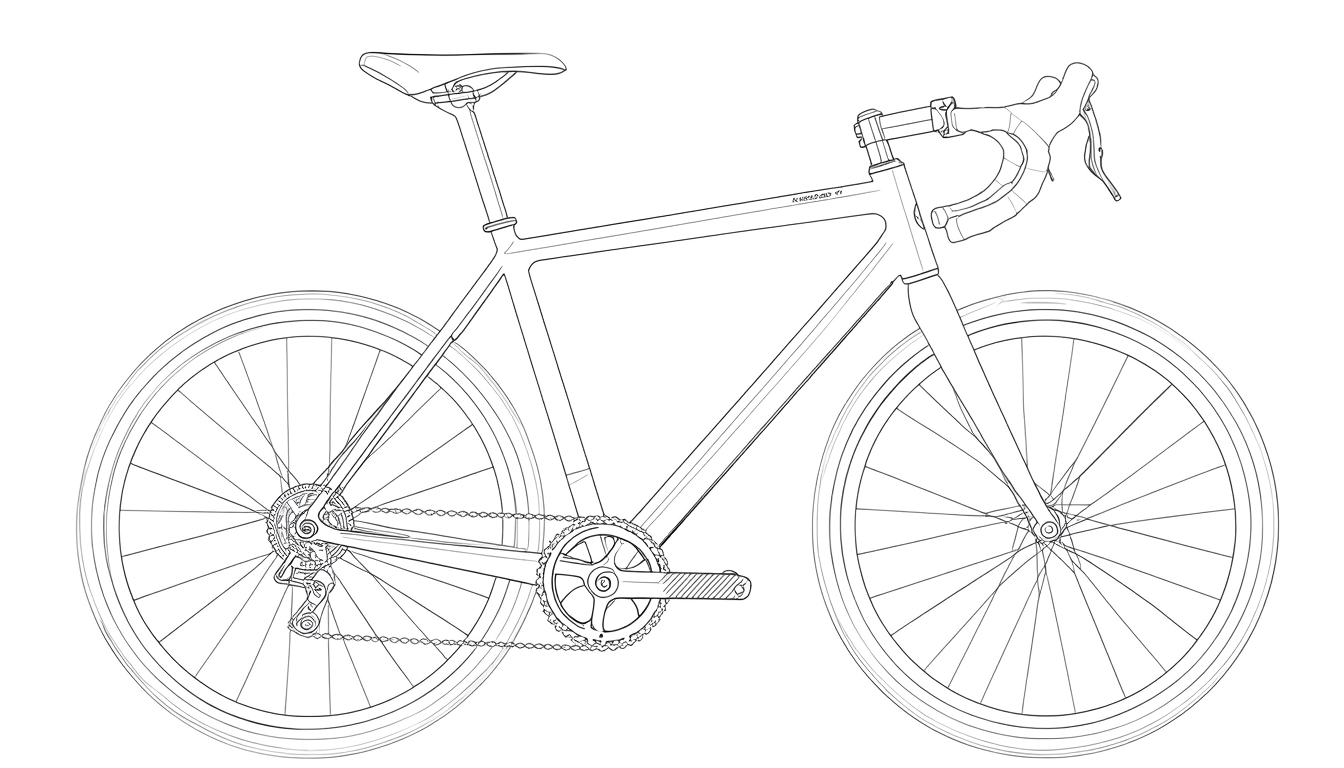 Bike frame geometry diagram with colored parts: head tube, top tube, seat tube