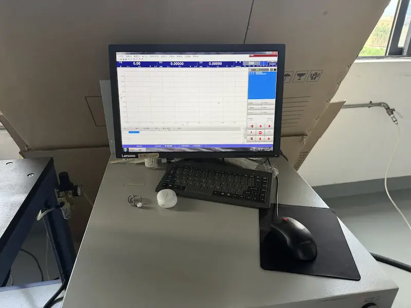 Measurement software showing dimensional inspection data for a carbon bike frame