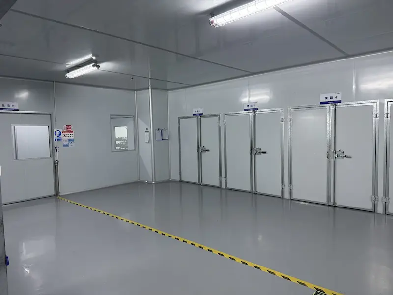Temperature controlled paint curing ovens in the finishing department